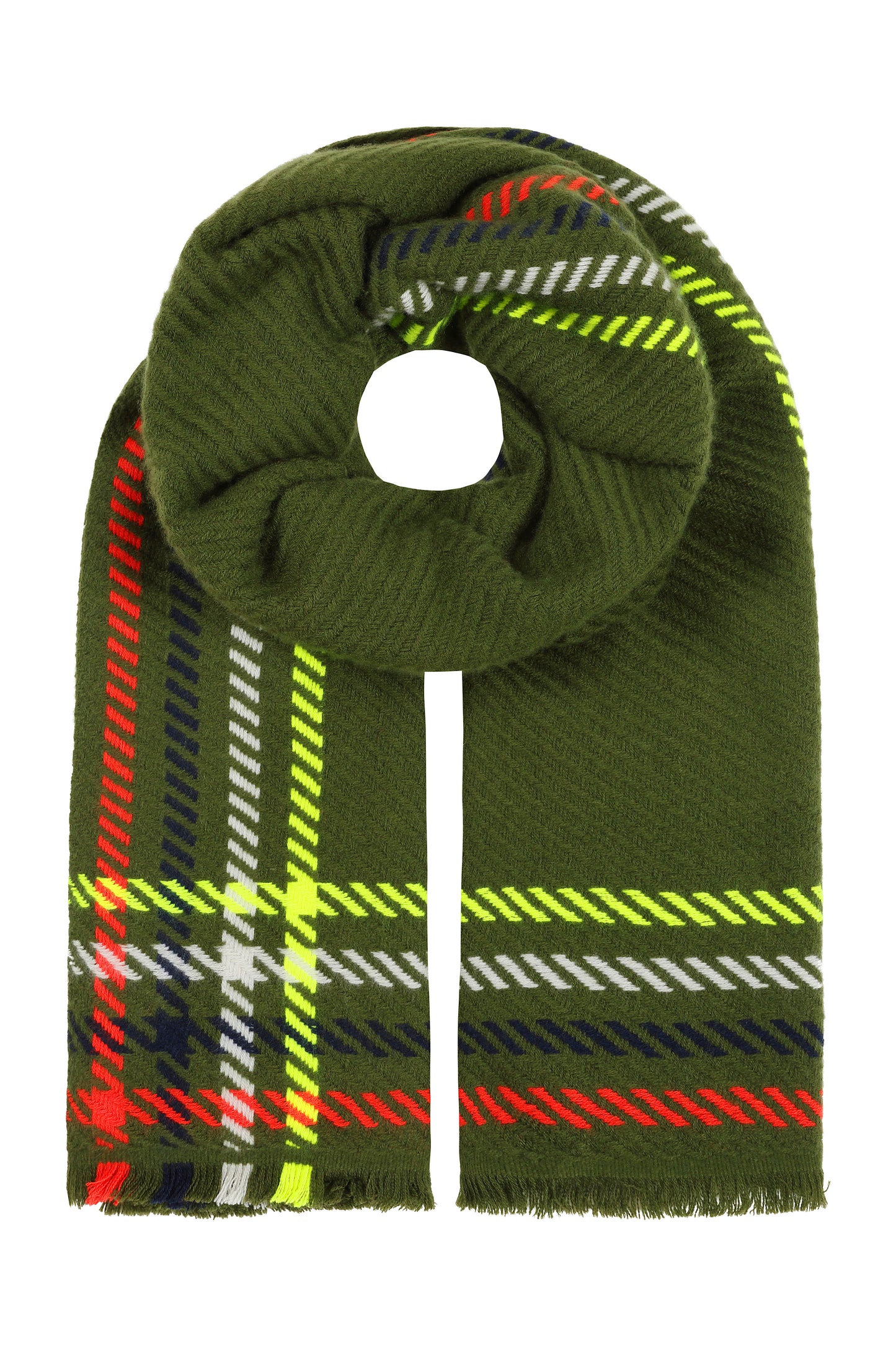 Plaid Firepit Woven Cashmere wrap