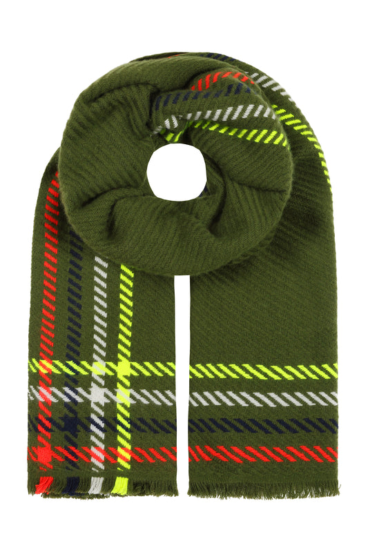 Plaid Firepit Woven Cashmere wrap