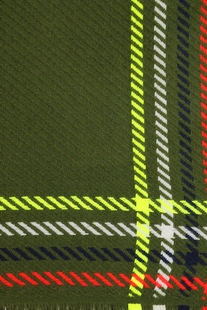 Plaid Firepit Woven Cashmere wrap